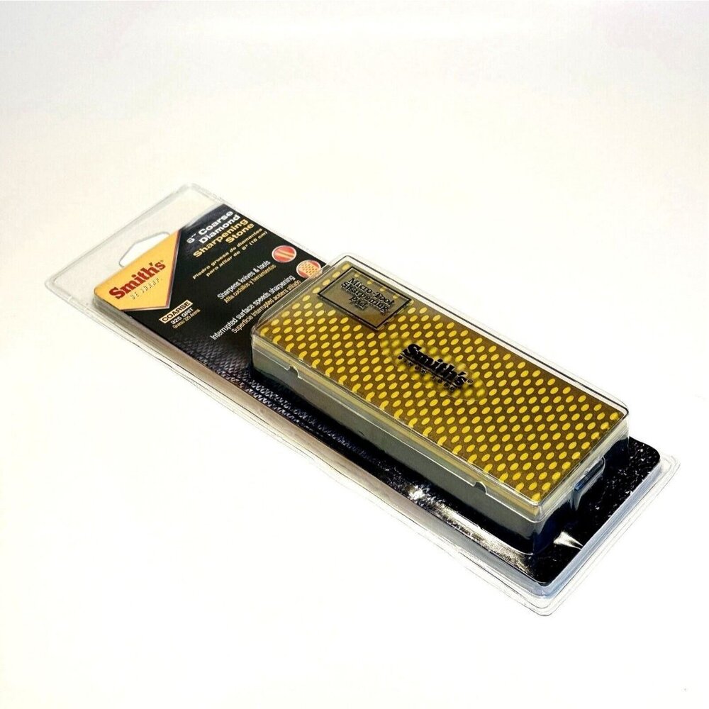 Smith's Diamond Bench Stone 6" Coarse 325 Grit w/ Micro-Tool Sharpening Pad DBSC